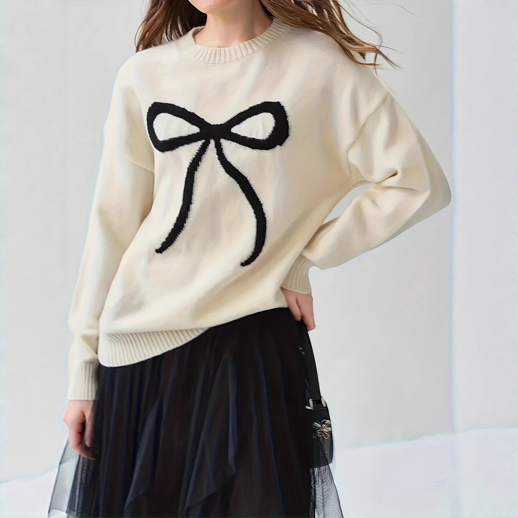 Pull femme style coréen manches longues - Collection automne-hiver