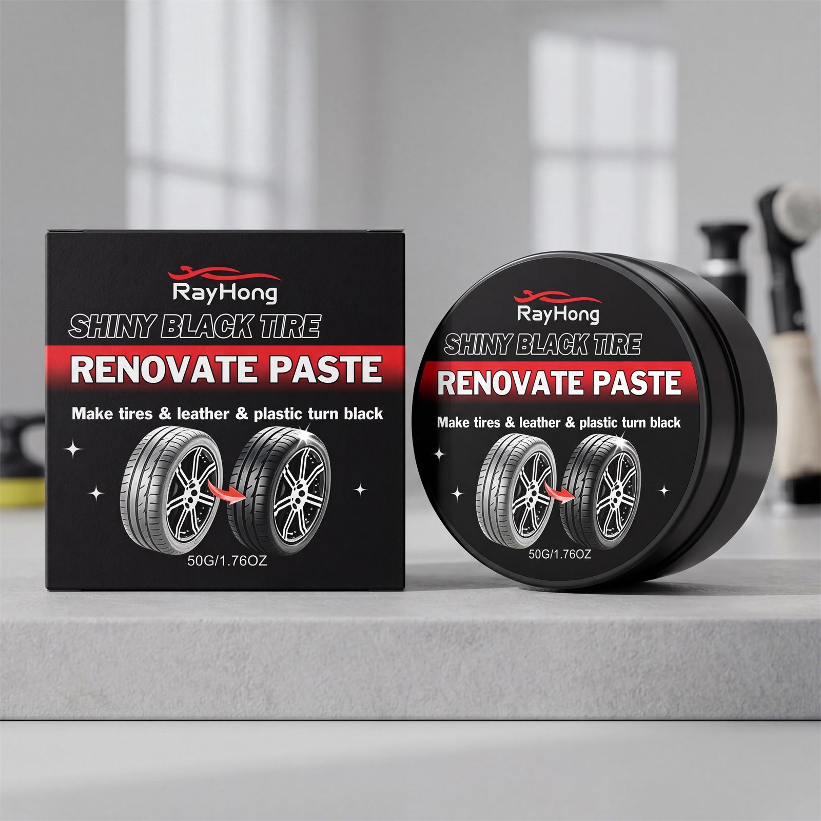 Tire-care Brightening Black Tire Polishing Cream – Rénovateur Pneus Haute Brillance