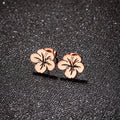 Boucles d'oreilles fleurs ajourées en acier inoxydable - Élégance florale