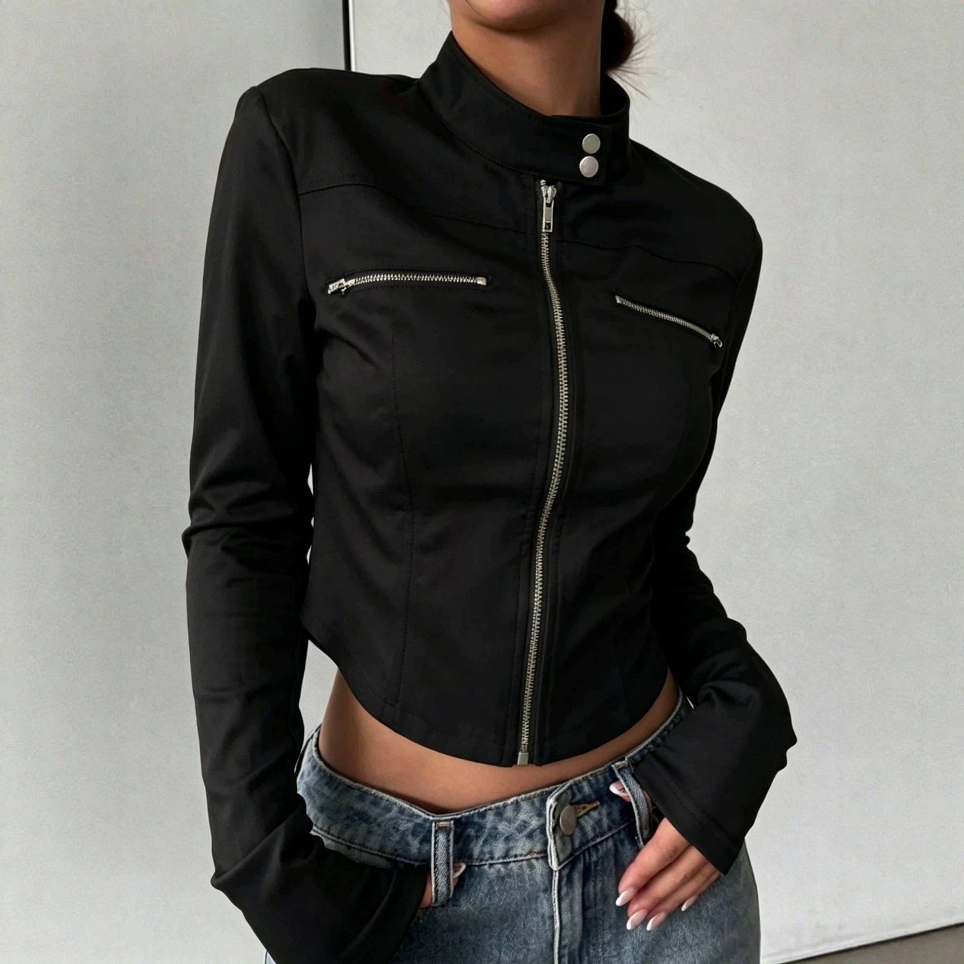 Veste de Sport Asymétrique Élégante - Coupe Cintrée