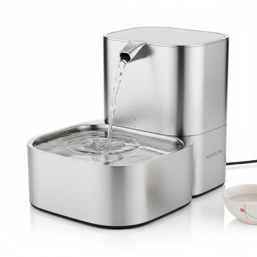 Fontaine automatique en acier inoxydable pour chat